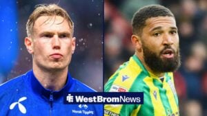 Split Image of Torbjorn Heggem and West Brom defender George Campbell
