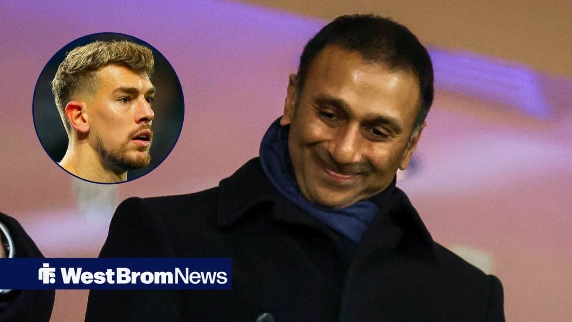West Brom chief Shilen Patel as main image with Alex Palmer in circular inset
