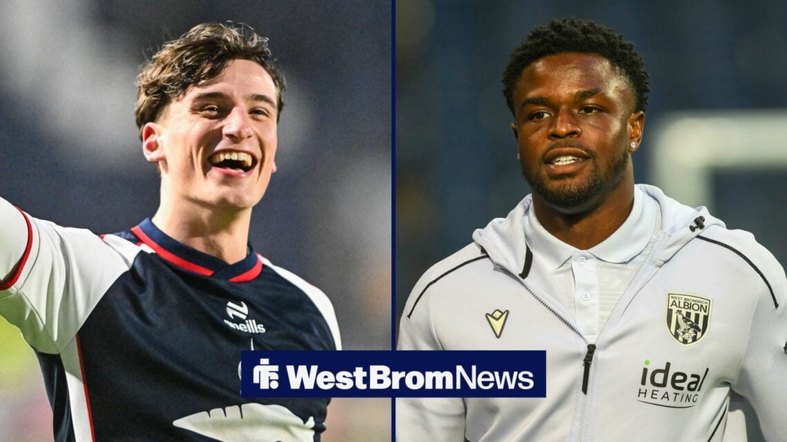 Split image of Barney Stewart and West Brom striker Josh Maja