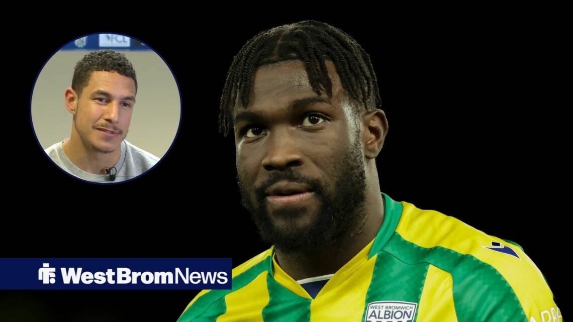 Daryl Dike and a circular inset of Jake Livermore.