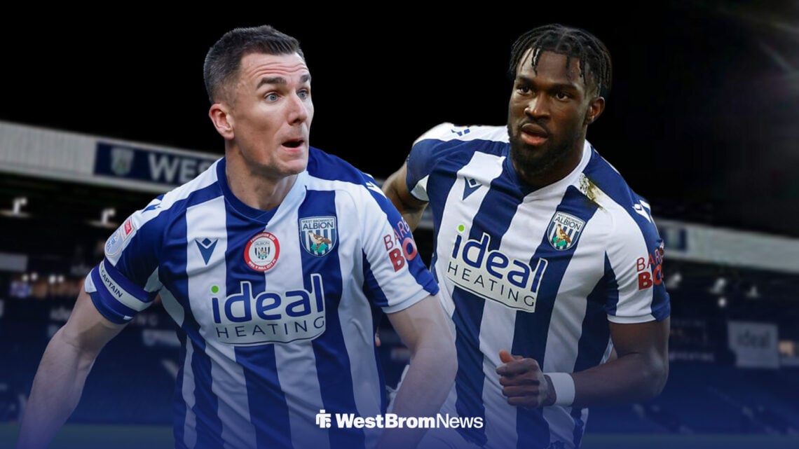 Ex-West Bromwich Albion duo, Jed Wallace and Daryl Dike in front of The Hawthorns.