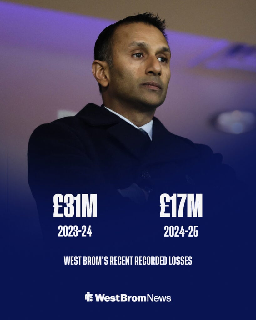 West Bromwich Albion's financial losses.
